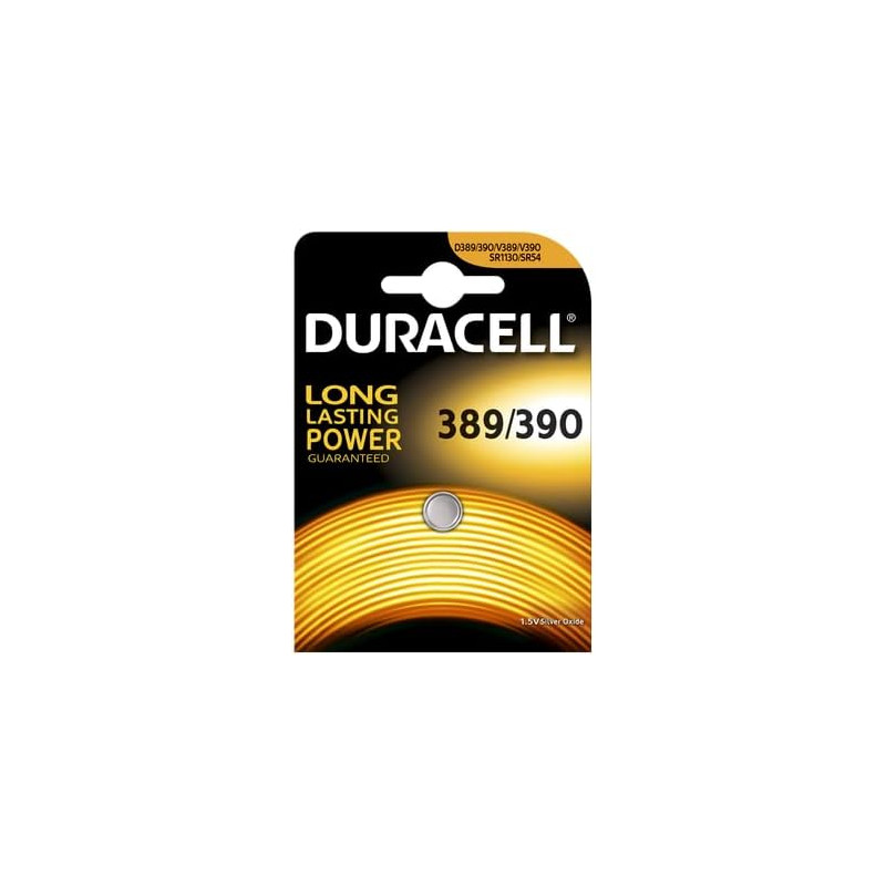 Duracell 389/390 oxyde d'argent 1.5 V Batterie Non-ricaricabile – Piles (Oxyde d'argent, Bouton/Monnaie, 1,5 V, 1 pièce (s), SR5