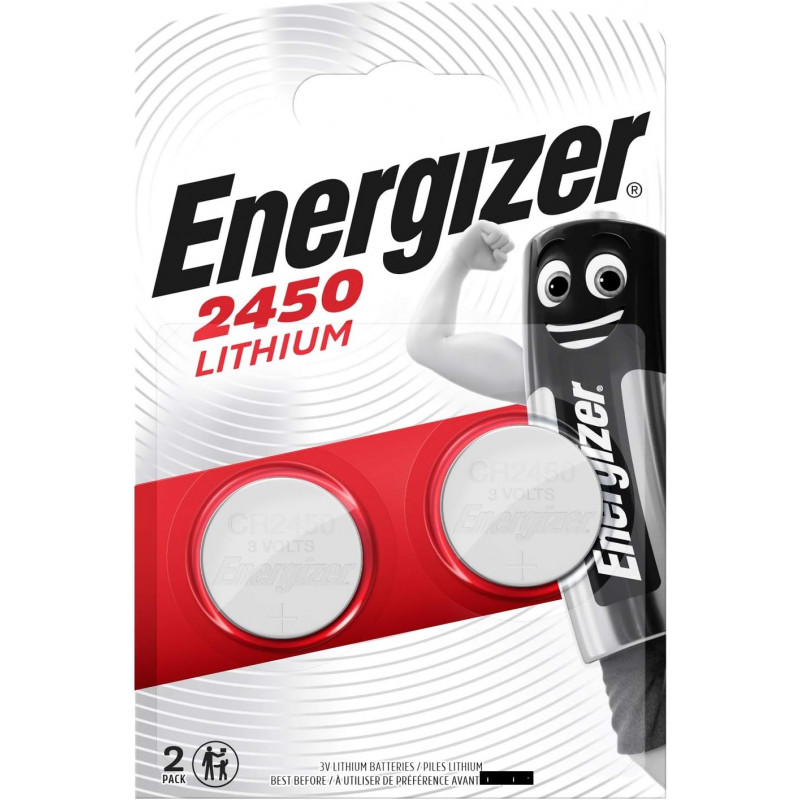Energizer CR2450 Pack of 2 Lithium pile 3V