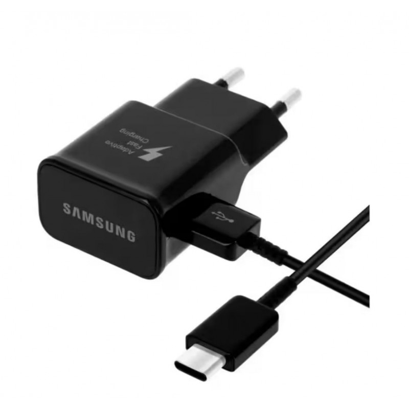 Chargeur samsung EP-TA200 Pour USB-C Adaptateur de Puissance 15W avec cable 1,50m usbc noir