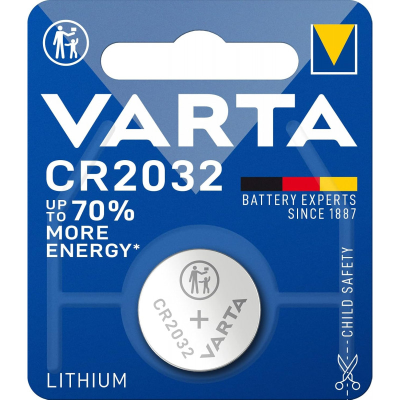 Pile bouton lithium Varta CR2032