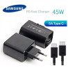 45w USB-C Chargeur Samsung Galaxy S25 S24 Ultra S23 S22 S21 S20 Ultra, S25 Ultra S22+ S23+ S24+ Plus Ultra 5g